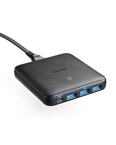 【200円引クーポン付】 アンカー Anker 充電器 PowerPort Atom III Slim (Four Ports)（PD 充電器 65W 4ポート / PD対応/GaN(窒素ガリウム)採用】USB-C機器対応 (ブラック) 送料無料