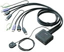 【ポイント2倍】 【1,000円引クーポン付】 エレコム KVMスイッチ hdmi usb 切替器 スピーカー 手元スイッチ 2台 KVM-HDHDU2 送料無...