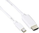 【200円引クーポン付】 エレコム Mini DisplayPort (オス) - HDMI (オス) 変換ケーブル 1m ホワイト 送料無料