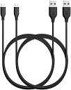 アンカー PowerLine Micro USB ケーブル Xperia Android各種 その他USB機器対応 (1.8m ブラック×2) 送料無料(2)