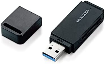 【200円引クーポン付】 エレコム カードリーダー USB3.0 20倍速転送 スティックタイプ ストラップホール付 ブラック MR3-D013SBK 送料無料