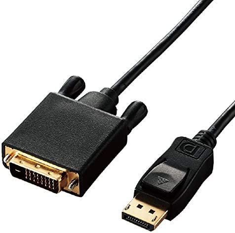 【200円引クーポン付】 エレコム 変換ケーブル DisplayPort DVI 1.0m ブラック CAC-DPDVI10BK 送料無料