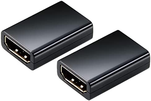 【200円引クーポン付】 エレコム HDMI中継アダプタ 延長コネクター 4K 2K(60p) スリムタイプ 2個入り ブラック AD-HDAASS02BK 送料無料