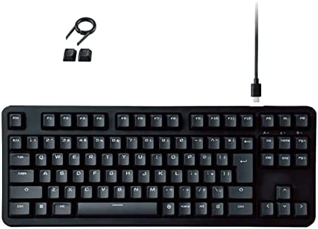 【ポイント2倍】 【500円引クーポン付】 エレコム ゲーミングキーボード V-custom VK210S 有線 テンキーレス メカニカル ネオクラッチキーキャップ 銀軸 送料無料