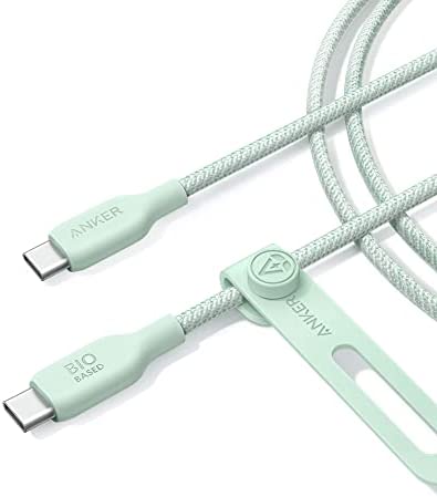 【200円引クーポン付】 アンカー Anker 543 エコフレンドリーナイロン USB-C & USB-C ケーブル 高耐久ナイロン 植物由来素材 140W 急速充電 環境配慮 MacBook Pro 2020 / iPad Pro 2020 / iPad Air 4 / Samsung Galaxy S21各種対応 (1.8m グリーン) 送料無料