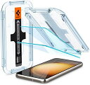 【200円引クーポン付】 Spigen EZ Fit ガラスフィルム Galaxy S23 用 貼り付けキット付き シュピゲン 指紋認証 対応 ギャラクシー S23 対応 保護 フィルム 2枚入 送料無料
