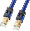 【200円引クーポン付】 サンワサプライ CAT7A LANケーブル (0.6m) 10Gbps/1000MHz RJ45 ツメ折れ防止 ブルー 送料無料