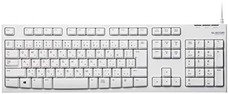 【ポイント2倍】 【200円引クーポン付】 エレコム キーボード 有線 メンブレン Rohs指令準拠 1000万回高耐久 ホワイト TK-FCM064WH/RS 送料無料