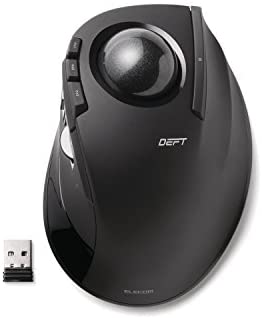 【500円引クーポン付】 エレコム トラックボールマウス 人差し指 8ボタン チルト機能 無線 ブラック M-DT1DRBK 送料無料