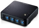 【1,000円クーポン付】 エレコム USB切替器 PC→4ポート USB3.0→4ポート 手元スイッチ ブラック U3SW-T4 送料無料