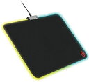 【200円引クーポン付】 エレコム マウスパッド 発光 10パターン点灯 ゲーミング向け 振り向きサイズ 460mm×300mm 中目 ブラック 送料無料