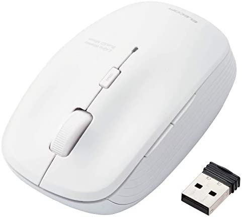 【200円引クーポン付】 エレコム ワイヤレスマウス M-BL21DBKWH 5ボタン 3段階ポインタ速度可変 抗菌 ホワイト 送料無料