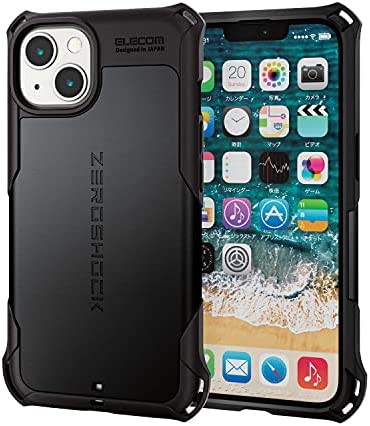 Rakuten - 【ポイント2倍】 【クーポン付】 エレコム PM-A21BZEROBK iPhone アイフォン 13/ハイブリッドケース/ZEROSHOCK/ブラック 送料無料