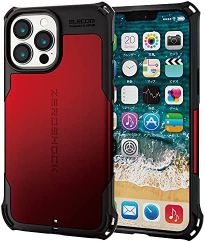 Rakuten - 【ポイント2倍】 【クーポン付】 エレコム iPhone 13 Pro Max ハイブリッドケース アイフォン 耐衝撃 ZEROSHOCK MAGKEEP レッド 送料無料
