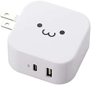 【200円引クーポン付】 エレコム USB コンセント 充電器 合計32W ( USB PD対応 ) Type-C×1 / USB-A×1 ホワイトフェイス 送料無料
