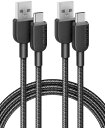 2本セット】Anker 310 高耐久ナイロン USB-C & USB-A ケーブル USB 2.0 フルスピード充電 Galaxy Note 10 Note ...