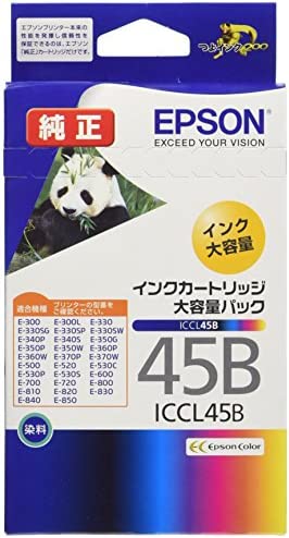 【200円引クーポン付】 エプソン 純正 インクカートリッジ パンダ ICCL45B カラー4色一体型 大容量 送料無料