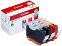 【200円引クーポン付】 Canon キヤノン 純正 インクカートリッジ BCI-6(C/M/Y) 3色マルチパック BCI-6/3MP 送料無料
