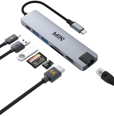 200߰ݥա USB C 7-in-1 ϥ4K HDMI/LAN 100Mps /PD 100W /USB 3.0 &USB 2.0