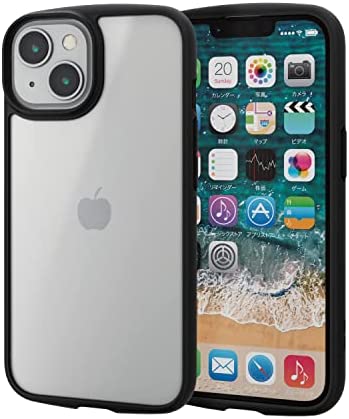 Rakuten - 【ポイント2倍】 【クーポン付】 エレコム iPhone 14 / 13 ケース カバー 背面ガラス アイフォン マット加工 指紋防止 半クリア 半透明 TOUGH SLIM 送料無料