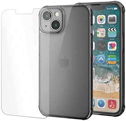 Rakuten - 【ポイント2倍】 【クーポン付】 エレコム iPhone14 ケース ガラスフィルム付き ZEROSHOCK 耐衝撃 アイフォン 衝撃吸収 半透明 マット 指紋軽減 黄変防止 送料無料