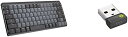 【200円引クーポン付】セットロジクール KX850CL キーボード テンキーレス KX850 国内正規品 グラファイト & Logi Bolt USB レシーバー LBUSB1 国内正規品 ブラック(2)