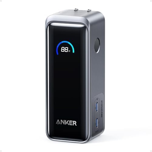 【1,000円クーポン付】 Prime Power Bank (9600mAh, 65W, Fusion) (9600mAh 65W出力モバイルバッテリー搭載 65W出力USB充電器)独自技術Anker GaN採用/USB Power Delivery対応/PSE技術基準適合/USB-C入力対応 / 65W出力iPhone MacBook Android その他機器対応