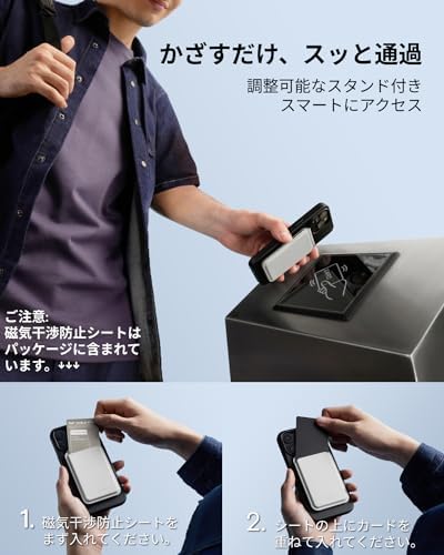 【ポイント2倍】 【クーポン付】 MOFT MagSafe対応 ウォレットスタンド カードケース 電磁波干渉防止シート内蔵 MOVAS? スマホスタンド iPhone 15/14/13/12シリーズ兼用 2
