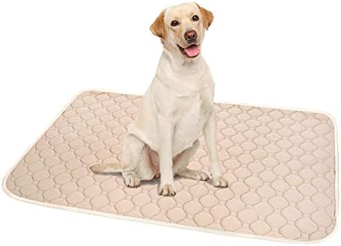 【300円引クーポン付】 ペットシーツ 洗える 猫 犬用 おしっこパッド ペット用 トイレ下敷きマット 速乾 洗える 脱臭 抗菌(ベージュL 二枚セット)