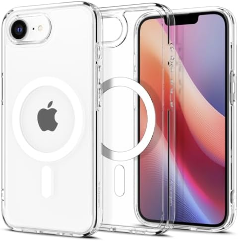Rakuten - 【ポイント2倍】 【クーポン付】 Spigen iPhone 16e ケース MagSafeアクセサリー対応 マグネット搭載 クリア 透明 ストラップホール 米軍MIL規格 ウルトラ・ハイブリッド・マグフィット ACS09139 (クリア・ホワイト)