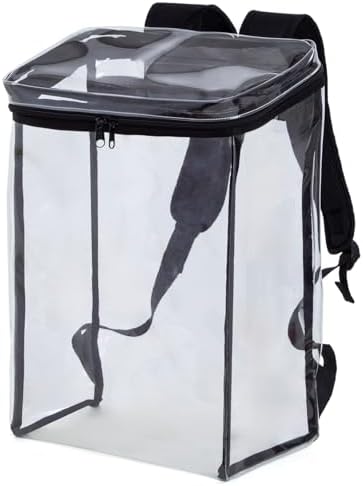 【ポイント2倍】 【200円引クーポン付】 ボックスリュックサック 透明 スクエアリュック 大容量 ビニールバッグ シースルー たっぷり収納 推し活 痛バッグ ライブ フェス 327-13