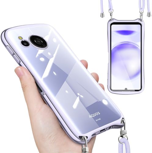 Rakuten - 【ポイント2倍】 【クーポン付】 sense8 ケース クリア ショルダー ストラップ付き SH-54D SHG11 カバー 透明 肩掛け 縄掛け 斜めかけ TPU