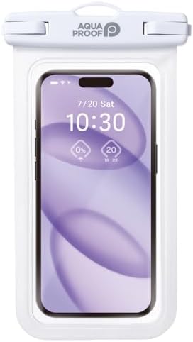 Rakuten - 【ポイント2倍】 【クーポン付】 スマホ 防水ケース お風呂 IPX8 水深10m 吸盤付き [ iPhone 16e / 16シリーズ / 15シリーズ / 14シリーズ /SE3 など、6.9インチ以下のスマートフォン対応] ホワイト P-WPSB04WH