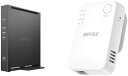【200円引クーポン付】セット2点セット バッファロー WiFi ルーター 無線 LAN Wi-Fi5 11ac ac1200 866+300Mbps IPv6...