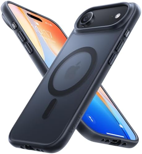 Rakuten - 【ポイント2倍】 【200円引クーポン付】TORRAS iPhone Air 用ケース 米軍進化耐衝撃・高性能Magsafe対応指紋防止 黄変防止 米軍保護工学 マグネット搭載 衝撃吸収 頑丈 ストラップホール 半透明 Guardian-Mag ブラック