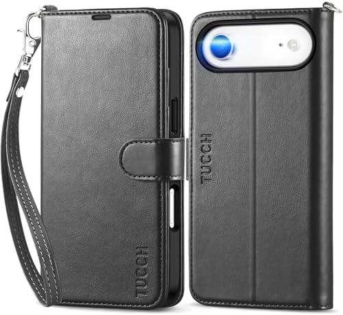 Rakuten - 【ポイント2倍】 【200円引クーポン付】TUCCH iphone Air 対応 ケース 手帳型 ストラップ付き 6.5インチ 4つカード収納 RFIDブロッキング 横置きキックスタンド機能 TPU素材 PU合皮 全面保護 衝撃吸収 アイフォン Air対応