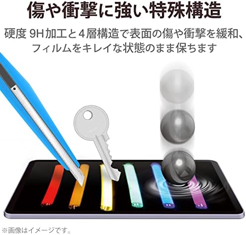 【200円引クーポン付】エレコム iPad mini7(A17 Pro 2024年) mini6 第6世代 フィルム フルスペック ブルーライトカット 衝撃吸収 硬度9H 防指紋 TB-A21SFLMFG
