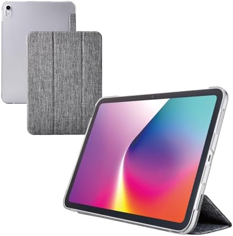 Rakuten - 【ポイント2倍】 【クーポン付】 iPad A16 第11世代 11インチ 2025年 10.9インチ 第10世代 2022年 フラップケース ファブリック 背面クリア 2アングル グレー TB-A25RWVCGY
