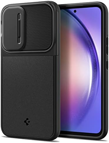 Rakuten - 【ポイント2倍】 【クーポン付】 Spigen Galaxy A54 ケース [ SC-53D | SCG21 ] カメラレンズ保護 スライド式 マグネット搭載 レンズカバー マット 仕上げ 二重構造 耐衝撃 カメラ保護 画面保護 傷防止 衝撃 吸収 オプティック・アーマー ACS05891 (ブラック)