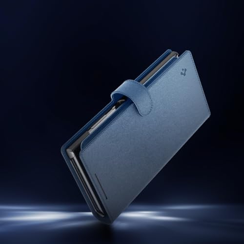 【ポイント2倍】 【300円引クーポン付】 Spigen Galaxy S24 Ultra ケース 手帳型 PUレザー カード 7枚 収納 ストラップ付き 軽量 薄型 SC-52E ワイヤレス充電対応 カード収納 スタンド機能 ウォレットS Plus ACS07370 (ネイビー)