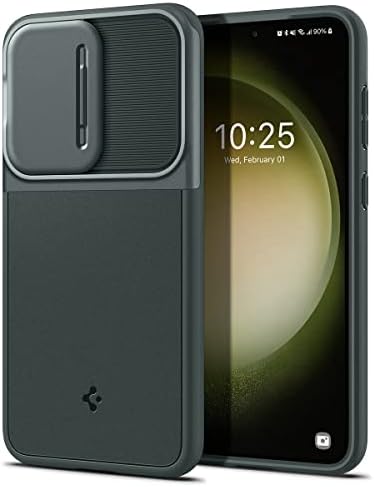Rakuten - 【ポイント2倍】 【クーポン付】 Spigen Galaxy S23 ケース [ SC-51D | SCG19 ] カメラレンズ保護 スライド式 軽量 2重構造 [TPU+PC] 耐衝撃 レンズ保護 滑り止め 超耐磨 オプティック・アーマー ACS06088 (アビス・グリーン)