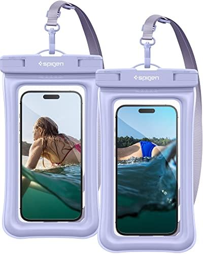 Rakuten - 【ポイント2倍】 【クーポン付】 完全防水スマホ 防水ケース 小物 2枚セット IPX8認証 お風呂 最大 7インチ対応 プール 海 温泉 スキー 出し入れし易い ストラップ調節可 A610 ACS06016 (アクア・ブルー)