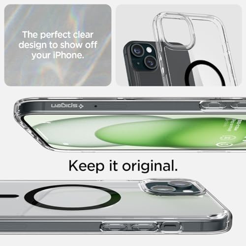 【ポイント2倍】 【300円引クーポン付】 Spigen iPhone15Plus ケース クリア MagSafe対応 米軍MIL規格 ウルトラ・ハイブリッド・マグフィット ACS06661 (ブラック)