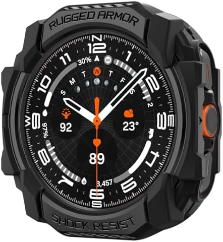 Rakuten - 【ポイント2倍】 【クーポン付】 Galaxy Watch Ultra ケース 落下 衝撃 吸収 タフネスデザイン すり傷 防止 耐衝撃 保護カバー ラギッド・アーマー ACS08426 (マット・ブラック)