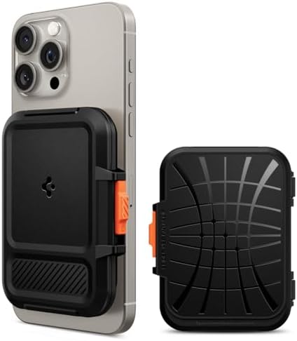 Rakuten - 【ポイント2倍】 【クーポン付】 [Spigen] MagSafe対応 カードケース 3枚入り マグネット内蔵 磁気シールド iPhone 15, iPhone 14, iPhone 13, iPhone 12 対応 ICカード マグフィット+ AFA06866 (ブラック)