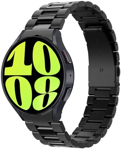 Rakuten - 【ポイント2倍】 【クーポン付】 Spigen Galaxy Watch 6 44mm バンド ステンレス製 Galaxy Watch 6 44mm シルバー 調整可 調整器具付き 交換ベルト チェーン メタル 3連 ベルト おしゃれ モダン・フィットAMP06499 (ブラック)