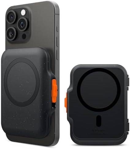 Rakuten - 【ポイント2倍】 【クーポン付】 [Spigen] MagSafe対応カードケース 最大6枚カード 貴重品 収納可能 強力な磁力 iPhone16/15/14/13/12 シリーズ対応 マグネット式ウォレット ミニマリスト向け TinTap マグフィット（ブラック）