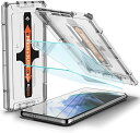 【200円引クーポン付】Spigen EZ Fit ガラスフィルム Galaxy S21 Plus 用 貼り付けキット付き ギャラクシー S21 Plus 用 保護 フィルム 2枚入