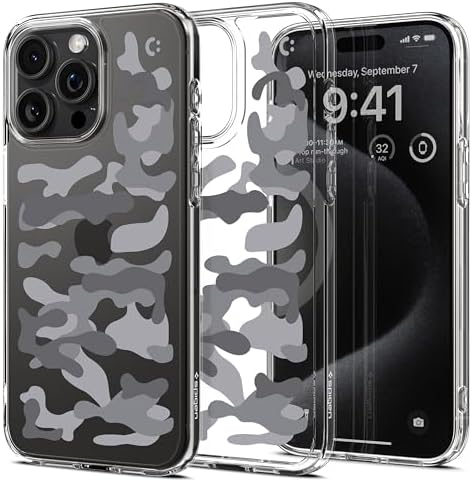 Rakuten - 【ポイント2倍】 【クーポン付】 Spigen コラボレーション iPhone 15 Pro Max ケース 半透明 MagSafe対応 米軍MIL規格 ウルトラ・ハイブリッド ACS07566-XI11131 (クリスタル・クリア/ミリタリーキャモーブラック)