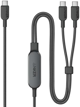 【200円引クーポン付】Anker USB-C & USB-C ケーブル (2-in-1, 140W) 急速充電 USB 2.0iPhone 16 / 15 GalaxyS24 / S23 MacBook Air/Pro iPad 他対応 (1.2m ブラック)